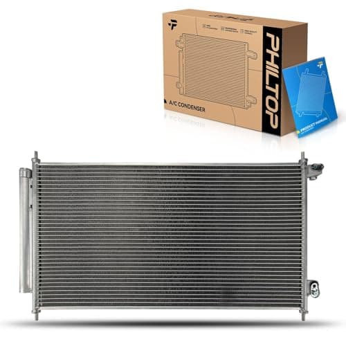 Image of PHILTOP Air Conditioning A/C Condenser Compatible with Acura RDX 2016-2018, with Receiver Drier Replace# 30024, 80110TX4A11