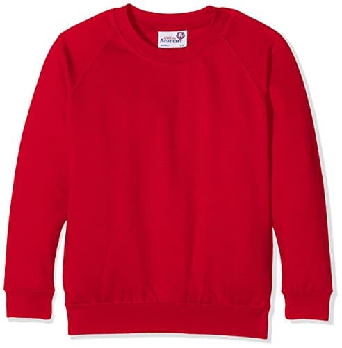 Image of AWDis Boy's Kids Academy Raglan Sweatshirt School Top, Red (Academy Red), 5-6 Years (Manufacturer Size:Small)