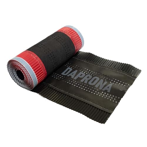 Image of 5m DAPRONA Dry Ridge Aluminium Super Vent 390mm Black RAL 9005 Butyl Adhesive