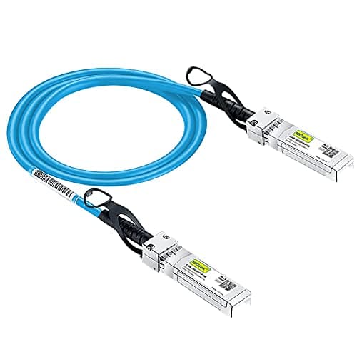 Image of [Blue Colour] 10G SFP+ DAC Cable 2-Meter(6.5ft), Twinax SFP+ Cable Compatible for Cisco SFP-H10GB-CU2M, Ubiquiti UniFi, D-Link, TP-Link, Netgear, D-Link, Zyxel, Mikrotik and More