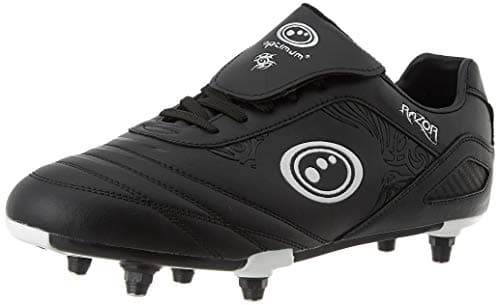 Image of Optimum Razor LACE UP 6 Stud Boot - Black/Silver - 3