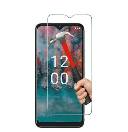 Image of KP TECHNOLOGY Nokia C12 Tempered Glass Screen Protector Easy Bubble-Free Installation Ultra Clear Shatterproof with 9H Hardness Anti Fingerprint Oleo-phobic Coating for Nokia C12