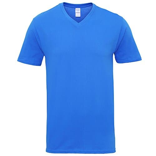 Image of Gildan Mens Premium Cotton V Neck Short Sleeve T-Shirt (M) (Royal)