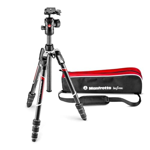 Image of Manfrotto Befree Advanced Camera Tripod Kit with Twist Closure, Travel Tripod Kit with Fluid Head, Portable and Compact, Carbon Fibre Kit for DSLR, Reflex, Mirrorless, Camera Accessories