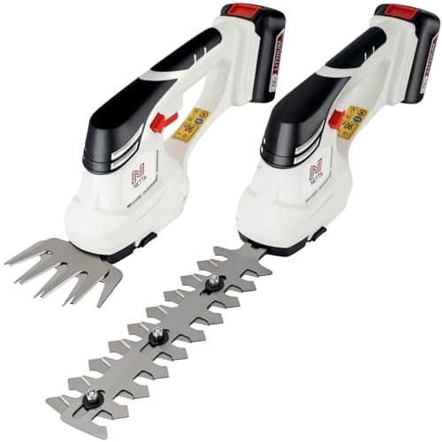 Image of NETTA 2-in-1 Cordless Hedge Trimmer & Grass Shear - 12V Battery Powered Trimmer with 1500mAh Lithium-Ion Battery - Garden Shears & Shrub Shear - Lightweight Handheld Electric Trimmer
