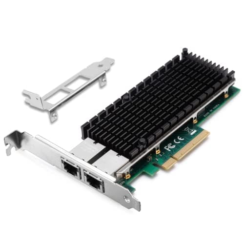 Image of XZSNET 10G Network Card with Intel X540 Chip, 10GB PCI-E NIC Compare to Intel X540-T2, Dual RJ45 Port PCI Express X8 Ethernet Adapter Support Windows/Windows Server/Linux/Freebsd/VMware ESXi