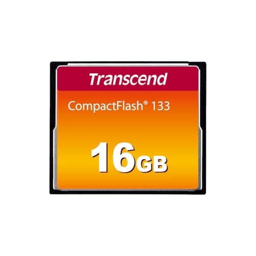 Image of Transcend 16GB CompactFlash 133 Memory Card (CF Card) Up to 50/20 MB/s, Supports Ultra DMA transfer mode 4 with MLC NAND Flash ideal for entry-level DSLRs TS16GCF133