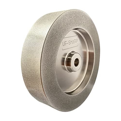Image of 6 inch CBN Grinding Wheel 180 Grit, 6" Dia x 1.5" Wide x 1/2" Arbor (Aluminum Body) for Sharpening High Speed Steel Tools、Woodturning Tools (6"x1.5")
