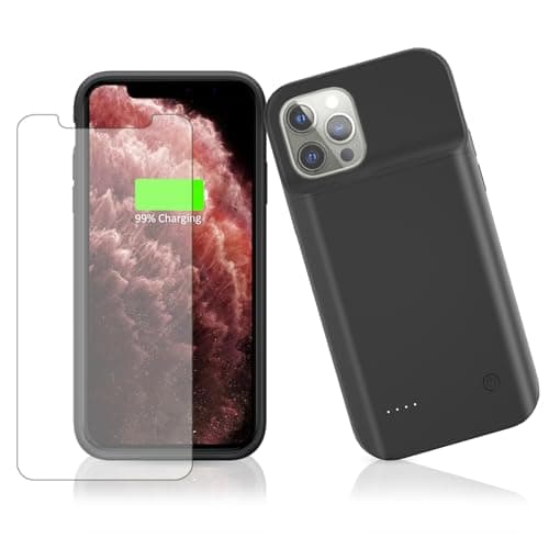 Image of HUOBAO Battery Case for iPhone 11 Pro, 5000mAh, Protective Portable iPhone 11 Pro Charger Charging Case, Rechargeable Extended Battery Pack for iPhone 11 Pro, 5.8 inch, Black