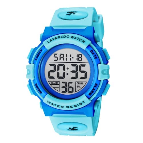 Image of Ben Nevis Children's Boys Teenagers Digital Outdoor Sport Multifunction Waterproof LED Light Alarm Calendar Date Watch with Silicone Band, 18-Lakeblue, Strap