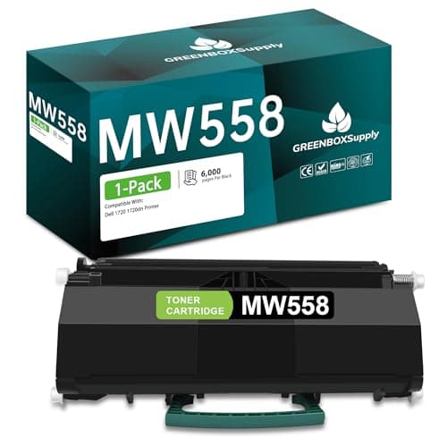 Image of Compatible MW558 1720 1720DN Black Toner Cartridge 6k Yield High Capacity Replacement for Dell MW558 1720 1720DN 310-8707 310-8709 Toner Cartridge,1 Pack for 1720 1720dn Printer Ink