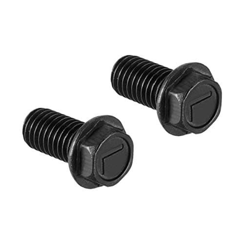 Image of sourcing map Metric M8x16mm Hex Flange Bolts Left Hand Thread 8.8 Grade Carbon Steel Black 2pcs