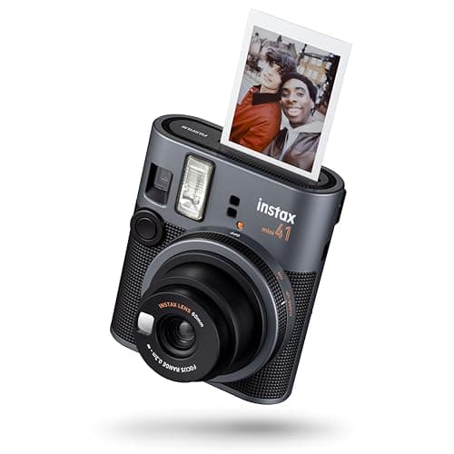 Image of INSTAX mini 41 instant camera, simple operation with Auto Exposure, Built-in flash, Selfie lens, and close up mode,a classic design camera which uses all mini films sold separately