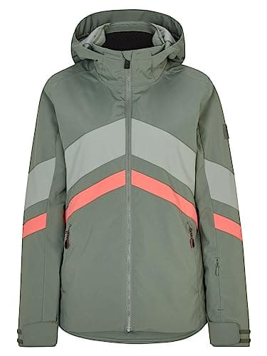 Image of Ziener Women's TELIA Ski Jacket/Winter Jacket | Warm, Breathable, Waterproof, Green Mud, 36