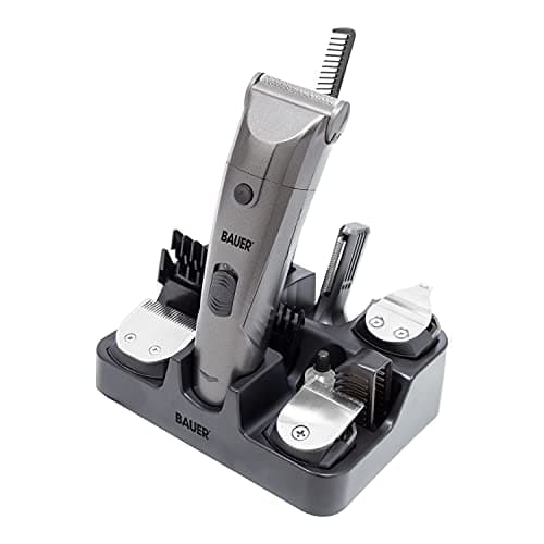 Image of Bauer Professional Hair Clipper and Grooming Kits for Men/High Precision and Adjustable Lengths/Stainless Steel Blades/Accessories Included (6 in 1 Grooming Set)
