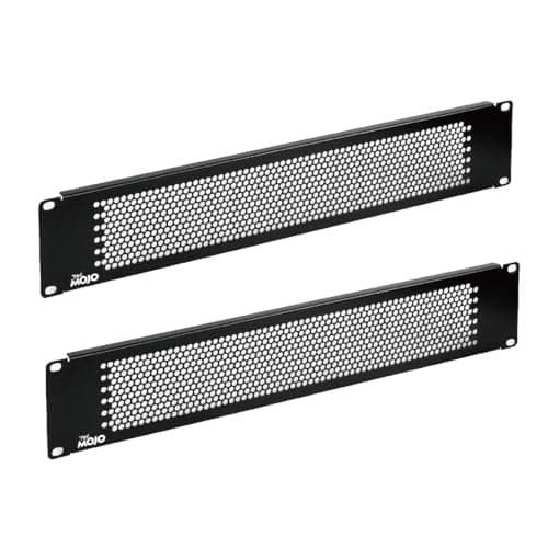 Image of Tecmojo 2U Blank Panel,Rack Mount Plate for 19inch Server Rack,Network Rack,Enclosures and Cabinets,Vented,Black(2 Pack)