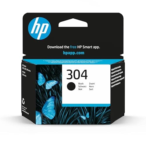 Image of HP 304 Black Original Ink Cartridge, (N9K06AE) - Works with: HP AMP, DeskJet 2622, 2634, 2630, 3764, 3760, 2633, 2632, 3720, 3730, 3750, 3762, HP ENVY 5010, 5020, 5030, 5032