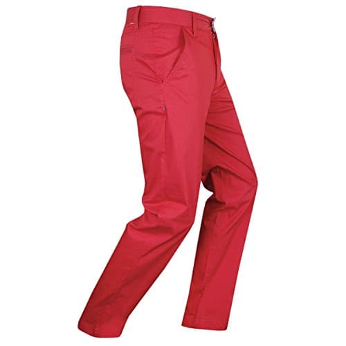 Image of Dwyers & Co Golf Mens Tee-Shot Chino Trousers - Red - 30 Long