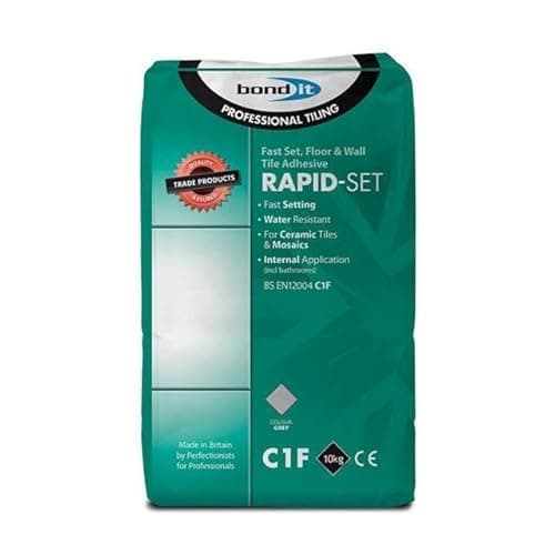 Image of Bond It Rapid Set Tile Adhesive Rapid Floor Cement Wall Ceramic Bag Grey (10)