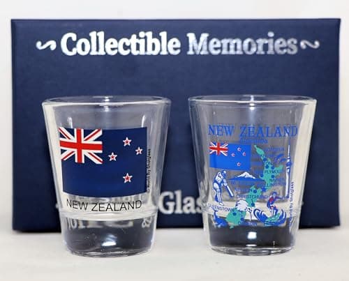 Image of New Zealand Souvenir Boxed Shot Glass Set (Set of 2)