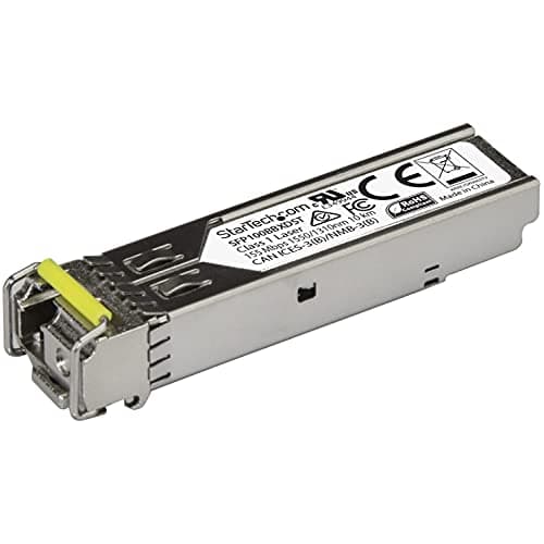 Image of StarTech.com MSA Uncoded SFP Module - 100BASE-BX - 100Mb Ethernet BiDi Fiber Single Strand SFP Transceiver - LC 10km - MSA Compliant (SFP100BBXDST)