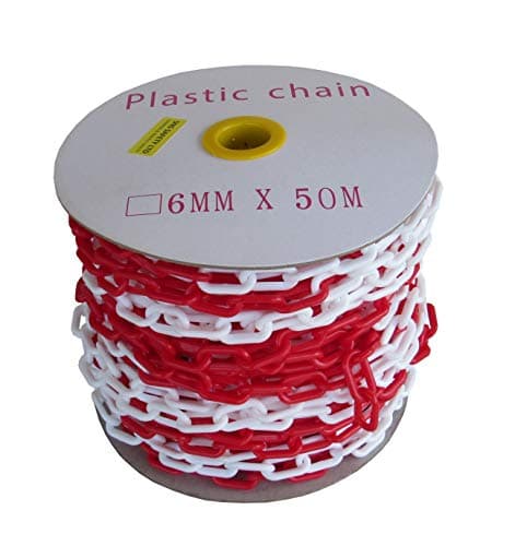 Image of SNS SAFETY LTD Red and White Plastic Chain 6mm 50.0 Meters (164 feet)
