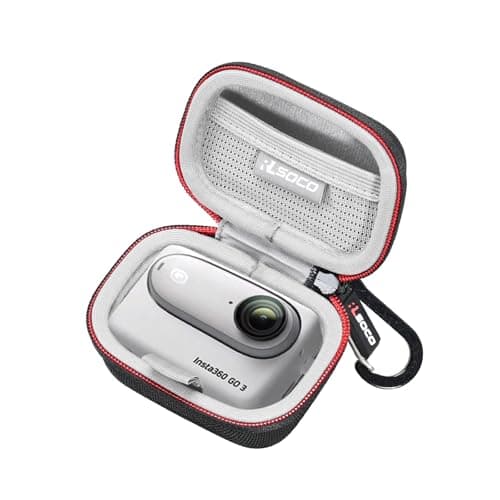 Image of RLSOCO Carrying Case for Insta360 GO 3S 4K Tiny Portable Vlogging Camera & for Insta360 Ace Pro 2 Action Camera | Travel Case with Carabiner,Shockproof,Dustproof,Waterproof (Case Only) - Black