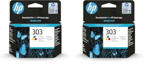 Image of HP T6N01AE 303 Original Ink Cartridge, Tri-color, Single Pack (Pack of 2)