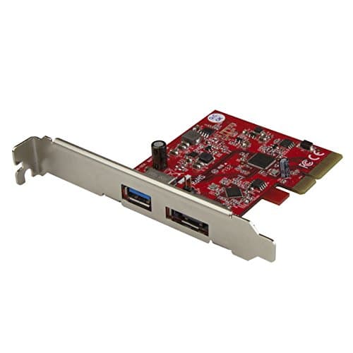 Image of StarTech.com 2-Port USB 3.1 Gen 1(10Gbps) and eSATA(6Gbps) PCIe Card - PCI Express Controller Card - 1x USB-A and 1x eSATA (PEXUSB311A1E)