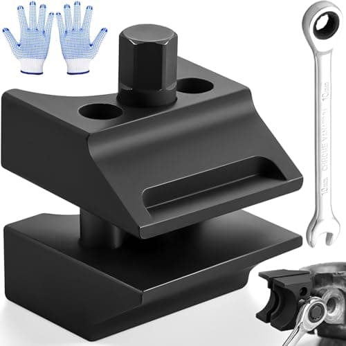Image of Car Suspension Split Hub Steering Knuckle Spreader, Expander Strut Separator Tools with Wrench & Gloves, Double Ended Shock Absorber Tool for Universal Vehicle Repair & Maintenance
