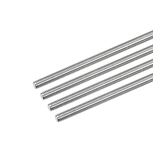 Image of sourcing map Fully Threaded Rod M6 x 500mm 1mm Thread Pitch 304 Stainless Steel Right Hand Threaded Rods Bar Studs 4 Pack
