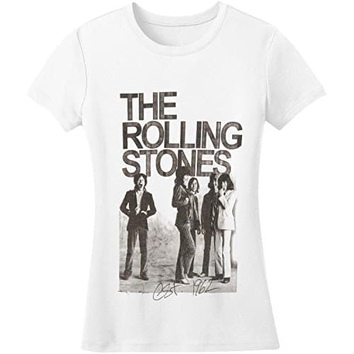 Image of The Rolling Stones Women's EST 1962 Group Short Sleeve T-Shirt, White, Size 10 (Manufacturer Size:Medium)