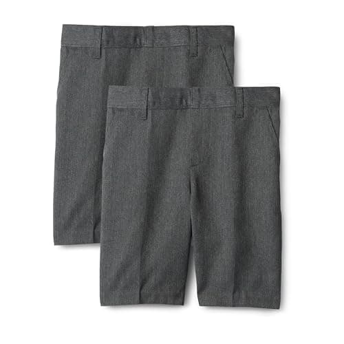 Image of Amazon Essentials Boys' Slim Leg School Uniform Shorts, Pack of 2, Grey, 5-6 Years