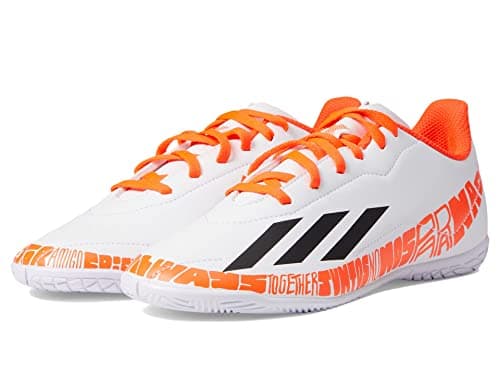 Image of adidas X Speedportal Messi.4 Indoor Soccer Shoe, FTWR White/Core Black/Solar Red, 2.5 US Unisex Little Kid