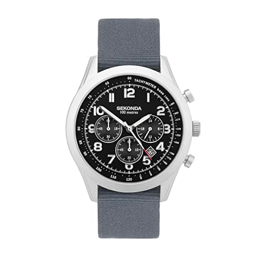 Image of Sekonda Mens Military Style Chronograph Watch (Grey) 30065