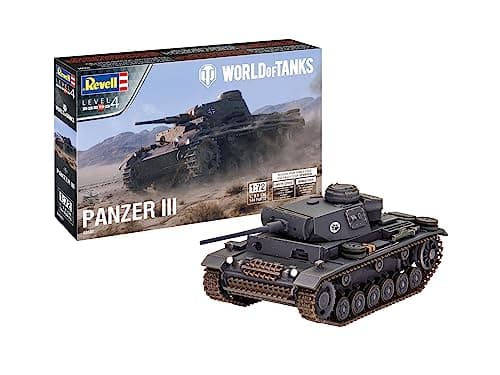 Image of Revell 03501 PzKpfw.III Ausf.L World of Tanks 1:72 Scale Plastic model kit, Unvarnished