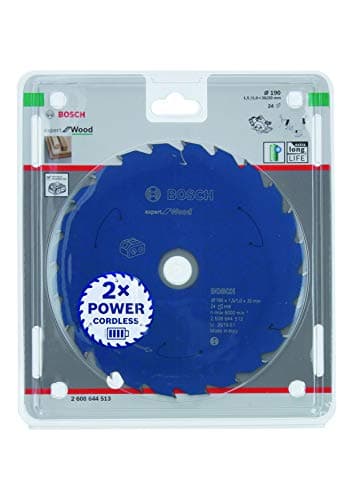 Image of Bosch Professional Circular Saw Blade Expert (for Wood, 190 x 30 x 1.5 mm, 24 teeth; Accessories: Cordless Circular Saw)