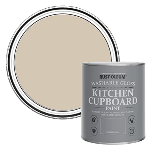 Image of Rust-Oleum Beige Kitchen Cupboard Paint in Gloss Finish - Butterscotch 750ml