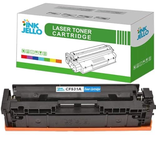 Image of InkJello Compatible Toner Cartridge Replacement for HP Colour LaserJet Pro MFP M180 M180n M181 M181fw CF531A (Cyan)