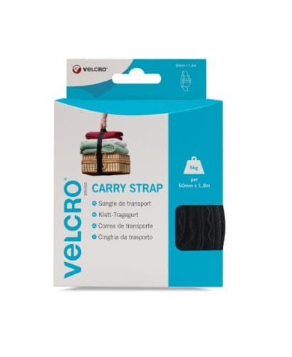 Image of VELCRO Brand VEL-EC60326 Carry Strap, 50 mm x 1.8 m - Black