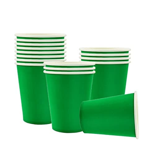 Image of YAAVAAW 16Pcs Green Party Paper Cups,9oz Cold/Hot Drinking Cups Tea Coffee Cup Solid Color Party Cup for Kids Adult Birthday,BBQs,Picnics,Weddings,DIY,Christmas,St. Patrick's Day Green Party Supplies