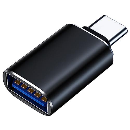 Image of USB C Adapter, USB Type C Male to USB 3.1 Female OTG Adapter Compatible with iPhone 17/16/15, MacBook, Samsung Galaxy, iPad, Smartphones, Tablets and Laptops (Black)