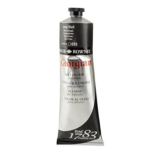 Image of Daler-Rowney Georgian Oil Paint, Aluminium Tube, 7.61oz - 225 ml, Lamp Black