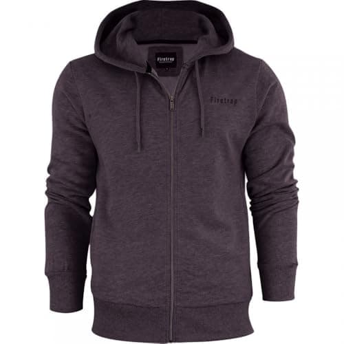Image of Firetrap Original Mens Designer Classic Full Zip Thru Hoodie Hooded Sweatshirt Jacket Jumper Dark Grey L