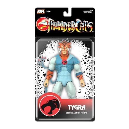 Image of SUPER7 Deluxe Thundercats Tygra - 7" Thundercats Action Figure with Accessory Classic Cartoon Collectibles and Retro Toys