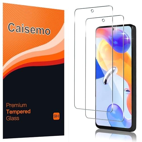 Image of Caisemo (2 Pack For Xiaomi Redmi Note 11 Pro 4G / 5G 6.67'' Tempered Glass Screen Protector,9H Hardness, Anti Scartch,Soft Touch