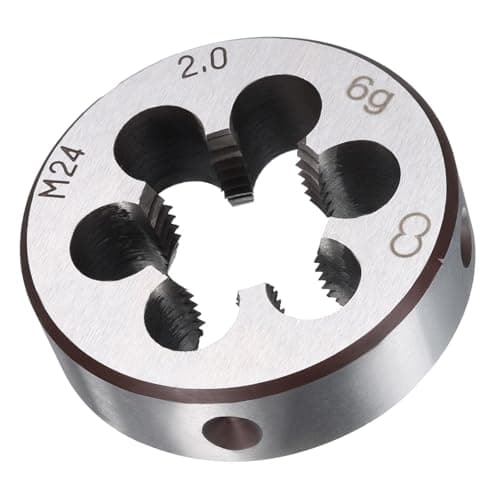 Image of TA-VIGOR 1pc M24 x 2 Metric Adjustable Threading Die, Alloy Tool Steel Right Hand Round Die for Processing, Correcting or Cleaning External Threads (Metal, Plastic)