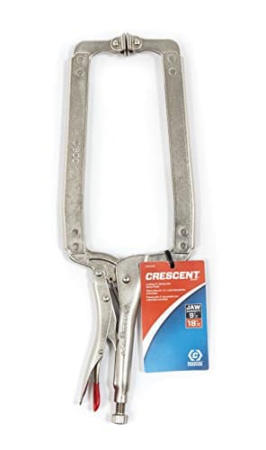 Image of Crescent 18" Locking C-Clamp with Swivel Pads - Carded - C18CCSN