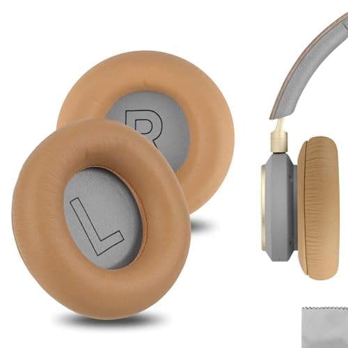 Image of Geekria Elite Sheepskin Replacement Ear Pads for Bang & Olufsen Beoplay H9, H7 (Not Compatible with H9 3rd Gen, h9i) Headphones Ear Cushions, Repair Parts (Brown)