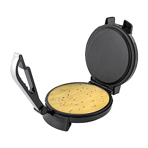 Image of Electric Roti Maker Machine - 1200W Electric Chapati Maker- Automatic Chapati Maker for Flat Bread, Naan, Tortilla, and Fulka - Easy-to-Use Roti Press Machine - for Homemade Corn Tortillas